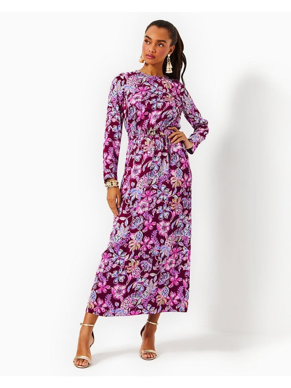 Lilly Pulitzer Leolynn Long Sleeve Maxi Dress Size 6